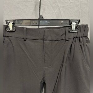 Black Nylon Elastic Waist Casual Pant. Size Medium. Straight leg.